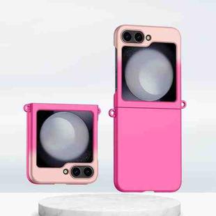 For Samsung Galaxy Z Flip5 Gradient Color Skin Feel PC Full Coverage Shockproof Phone Case(Rose Pink Gradient)