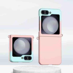 For Samsung Galaxy Z Flip5 Gradient Color Skin Feel PC Full Coverage Shockproof Phone Case(Pink Cyan Gradient)