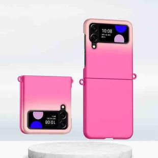 For Samsung Galaxy Z Flip4 Gradient Color Skin Feel PC Full Coverage Shockproof Phone Case(Rose Pink Gradient)