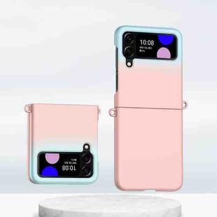 For Samsung Galaxy Z Flip4 Gradient Color Skin Feel PC Full Coverage Shockproof Phone Case(Pink Cyan Gradient)