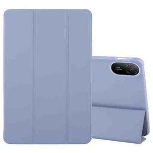 For Huawei MatePad SE 11 2024 Tri-fold Silicone Leather Tablet Case(Lavender)