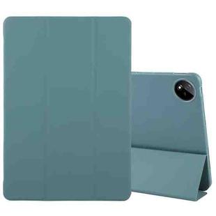 For vivo Pad Pro 13.0 Tri-fold Silicone Leather Tablet Case(Dark Green)