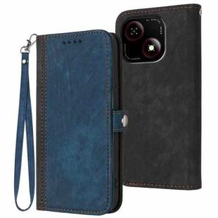 For ZTE Blade A35e 4G Side Buckle Double Fold Hand Strap Leather Phone Case(Royal)