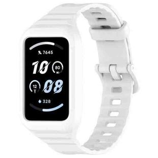 For Honor Band 9 Armor Integrated Silicone Watch Band(White)