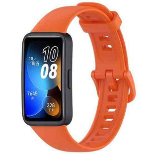 For Huawei Band 8 / 9 / 9 NFC Solid Color Colorful Buckle Silicone Watch Band(Orange)