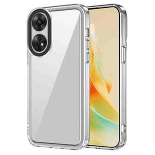 For OPPO Reno8 T 4G Transparent Acrylic + TPU Shockproof Phone Case(Transparent)