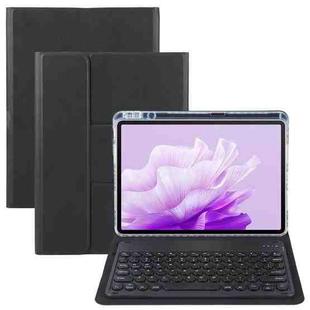 For Huawei MatePad Air 11.5 Round Button Bluetooth Keyboard Rotatable Holder Leather Case(Black)