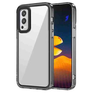 For OnePlus Nord 2 5G Transparent Acrylic + TPU Shockproof Phone Case(Transparent Black)