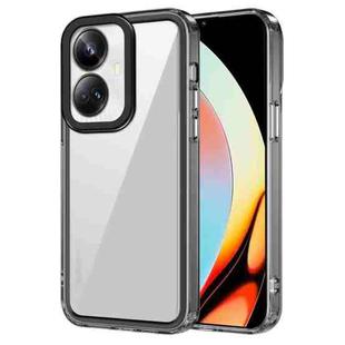 For Realme 10 Pro+ Transparent Acrylic + TPU Shockproof Phone Case(Transparent Black)