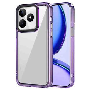 For Realme C53 Transparent Acrylic + TPU Shockproof Phone Case(Transparent Purple)