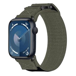 For Apple Watch Series 9 45mm Nylon Hook And Loop Fastener Watch Band(Grey)