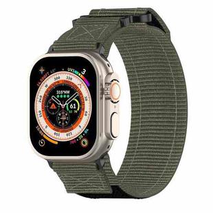 For Apple Watch Series 9 41mm Nylon Hook And Loop Fastener Watch Band(Grey)