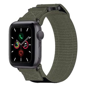 For Apple Watch Series 5 44mm Nylon Hook And Loop Fastener Watch Band(Grey)