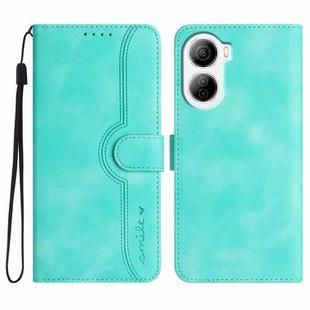 For ZTE Libero 5G IV Heart Pattern Skin Feel Leather Phone Case(Light Blue)