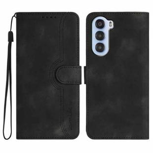 For ZTE nubia S 5G A403ZT Heart Pattern Skin Feel Leather Phone Case(Black)