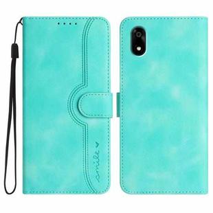 For ZTE Kantan Sumaho 4 A402ZT Heart Pattern Skin Feel Leather Phone Case(Light Blue)