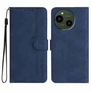 For Sharp Aquos R10 Heart Pattern Skin Feel Leather Phone Case(Royal Blue)