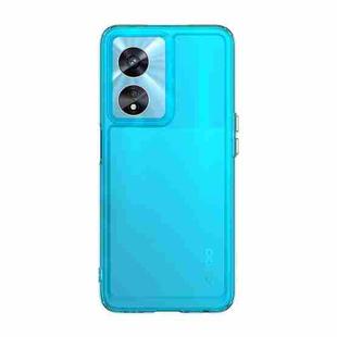 For OPPO A57s Candy Series TPU Phone Case(Transparent Blue)