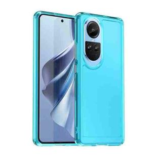 For OPPO Reno10 Global Candy Series TPU Phone Case(Transparent Blue)