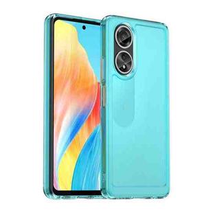 For OPPO A58 4G Candy Series TPU Phone Case(Transparent Blue)