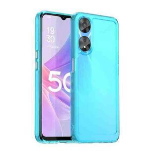 For OPPO A2X Candy Series TPU Phone Case(Transparent Blue)