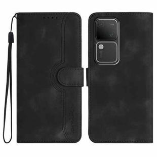 For vivo V30 5G Global/V30 Pro 5G Global Heart Pattern Skin Feel Leather Phone Case(Black)