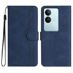 For vivo V29 5G Global/V29 Pro Heart Pattern Skin Feel Leather Phone Case(Royal Blue)
