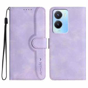 For vivo Y56 5G Global/Y16 4G Global Heart Pattern Skin Feel Leather Phone Case(Purple)