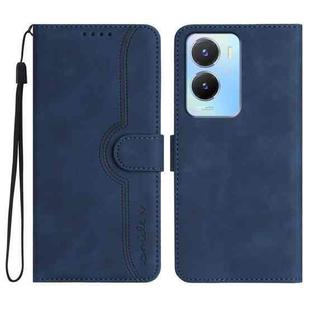 For vivo Y56 5G Global/Y16 4G Global Heart Pattern Skin Feel Leather Phone Case(Royal Blue)