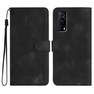 For vivo Y72 5G/iQOO Z3/Y52 5G Heart Pattern Skin Feel Leather Phone Case(Black)