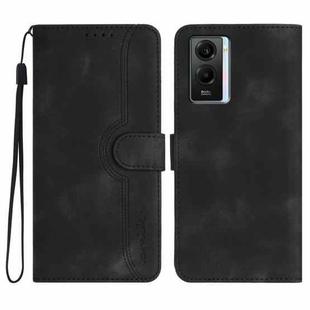 For vivo iQOO U5e 5G/Y30 5G/Y33e 5G Heart Pattern Skin Feel Leather Phone Case(Black)