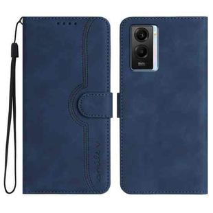 For vivo Y75 5G Global/T1 5G Global Heart Pattern Skin Feel Leather Phone Case(Royal Blue)