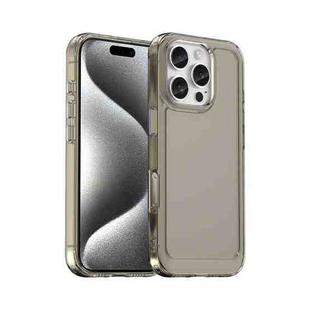 For iPhone 16 Pro Candy Series TPU Phone Case(Transparent Grey)