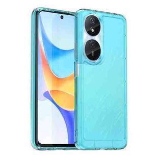 For Honor X7b 5G Candy Series TPU Phone Case(Transparent Blue)