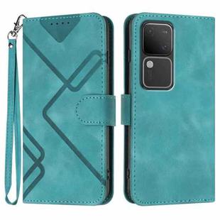 For vivo V30 5G Global/V30 Pro 5G Global Line Pattern Skin Feel Leather Phone Case(Light Blue)