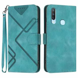 For vivo Y17/Y15/Y12/Y11 Line Pattern Skin Feel Leather Phone Case(Light Blue)