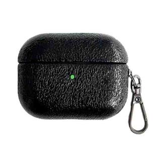For AirPods Pro Burst Leather Texture Bluetooth Earphone Protective Case(Black)