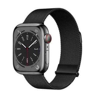 For Apple Watch Series 9 45mm ZGA Milanese Magnetic Metal Watch Band(Black)