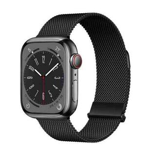 For Apple Watch SE 44mm ZGA Milanese Magnetic Metal Watch Band(Black)