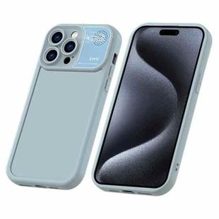 For iPhone 15 Pro Max Aromatherapy Liquid Silicone Phone Case(Light Cyan)