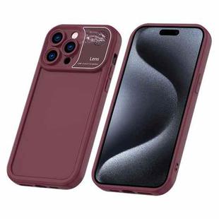For iPhone 15 Pro Max Aromatherapy Liquid Silicone Phone Case(Wine Red)