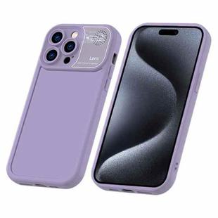 For iPhone 15 Pro Max Aromatherapy Liquid Silicone Phone Case(Purple)