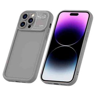 For iPhone 14 Pro Max Aromatherapy Liquid Silicone Phone Case(Grey)