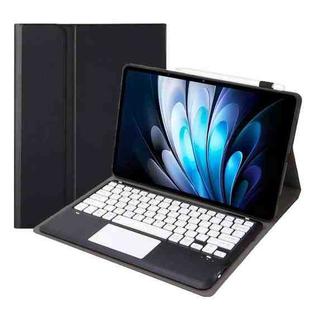 For vivo Pad5 Pro 13 inch Bluetooth Keyboard TPU Leather Tablet Case with Holder & Touchpad(Black White)
