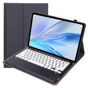 For vivo Pad SE 12.3 Bluetooth Keyboard TPU Leather Tablet Case with Holder(Black White)