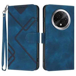 For Xiaomi Redmi A3 Pro Line Pattern Skin Feel Leather Phone Case(Royal Blue)