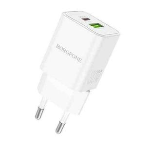 BOROFONE BN14 Royal PD30W Type-C + QC3.0 USB Charger, EU Plug(White)