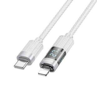 BOROFONE BU46 1.2m PD27W USB-C / Type-C to 8 Pin Basic Charging Data Cable with Display(Grey)