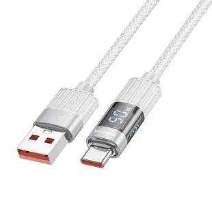 BOROFONE BU46 1.2m 5A USB to USB-C / Type-C Basic Charging Data Cable with Display(Grey)