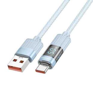 BOROFONE BU46 1.2m 5A USB to USB-C / Type-C Basic Charging Data Cable with Display(Blue)